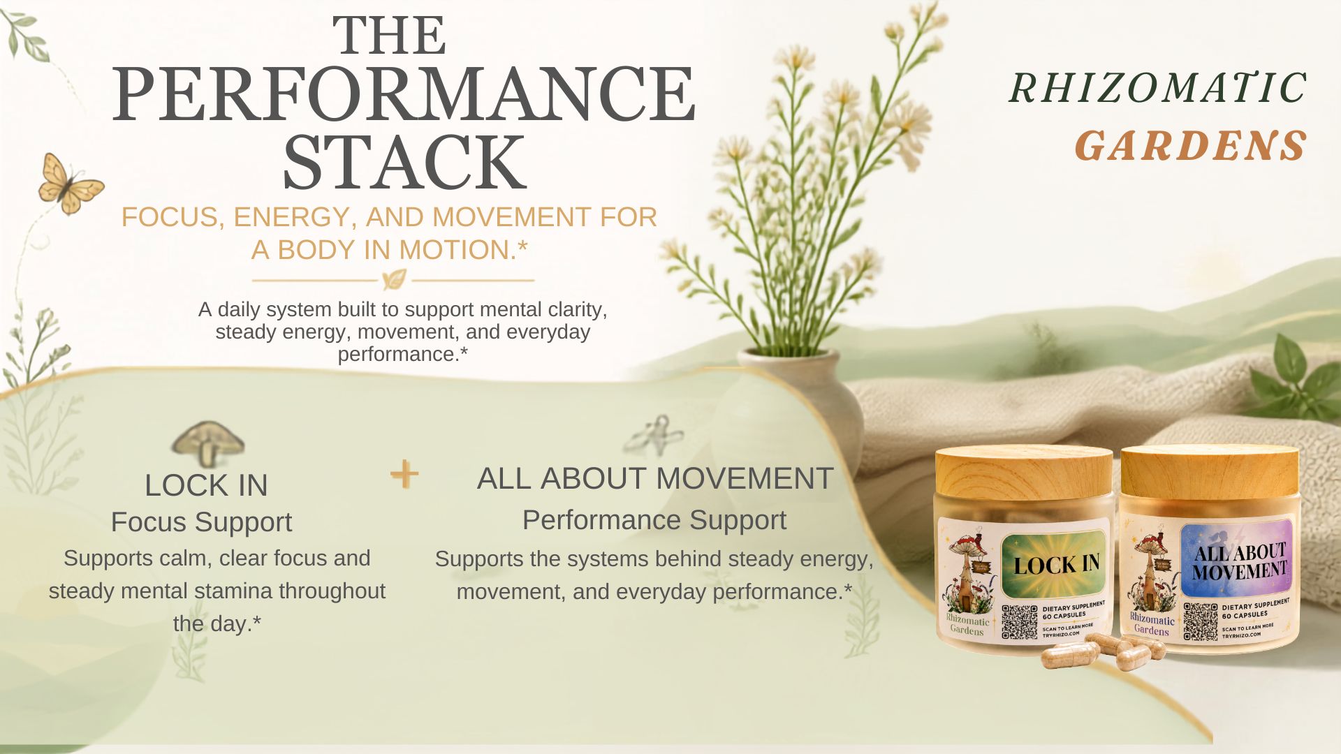 The Performance Stack: LOCK IN for focus support and All About Movement for performance support