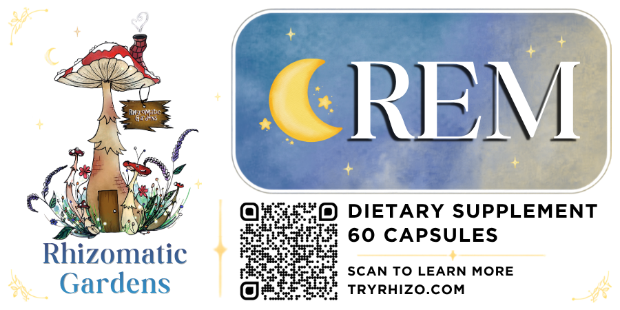 Updated REM front bottle label artwork by Rhizomatic Gardens
